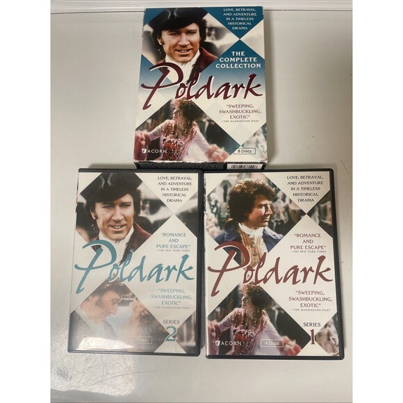 Poldark Series Season 1 + 2 DVD Box Sets Acorn Media 8 DVD Complete Seasons VGC - Picture 1 of 6